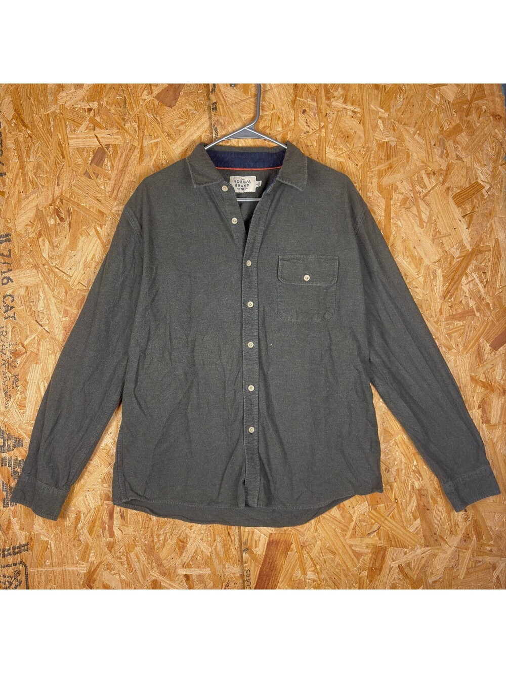 The Normal Brand Gray Button Up Shirt
